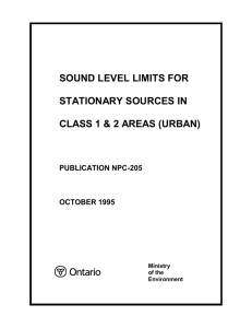 3406e SOUND LEVEL LIMITS FOR STATIONARY SOURCES IN