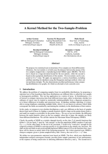 A Kernel Method for the Two-Sample-Problem