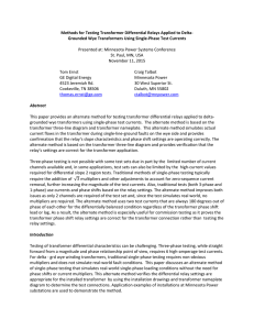 Methods for Testing Transformer Differential Relays Applied to Delta