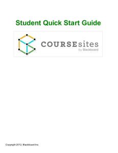 Student Quick Start Guide - CourseSites by Blackboard