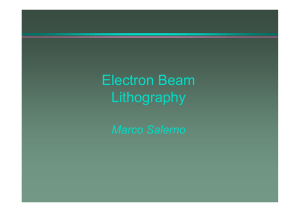 Electron Beam Lithography - LIRA-Lab