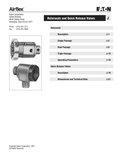 Rotorseals and Quick Release Valves