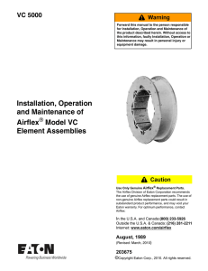 Installation, Operation and Maintenance of Airflex Model VC