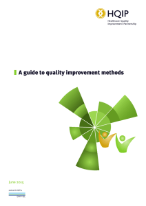 A guide to quality improvement methods