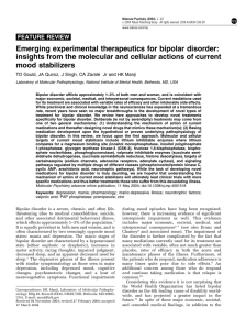 Emerging experimental therapeutics for bipolar disorder: insights