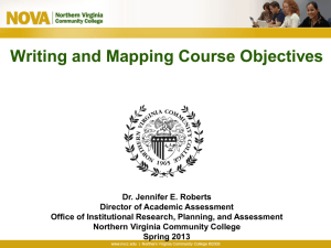 Writing and Mapping Course Objectives