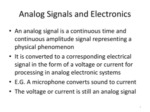 Analog Signals and Electronics