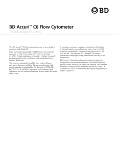 BD Accuri™ C6 Flow Cytometer Technical Specifications