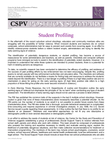 Student Profiling - University of Colorado Boulder
