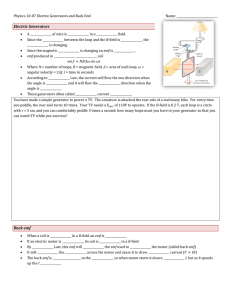 Physics 10-07 Electric Generators and Back Emf