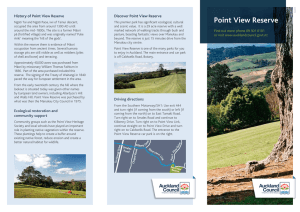 Point View Reserve brochure.