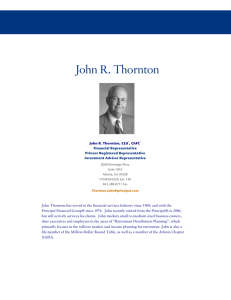 John R. Thornton - Principal Financial Group