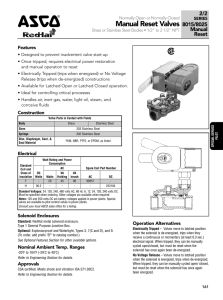 Manual Reset Valves