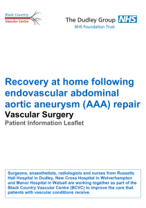 Recovery at home following endovascular abdominal aortic