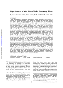 Significance of the Sinus-Node Recovery Time