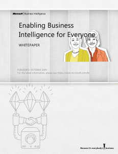 Enabling Business Intelligence for Everyone