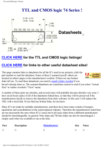 TTL and CMOS logic 74 Series