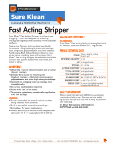 Fast Acting Stripper