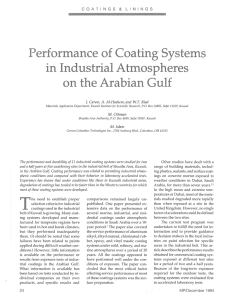 Performance of Coating Systems in Industrial Atmosphere 011 the
