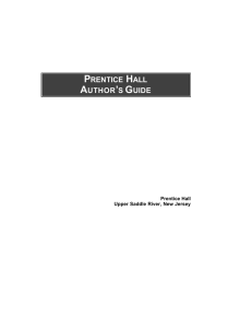 PRENTICE HALL AUTHOR`S GUIDE