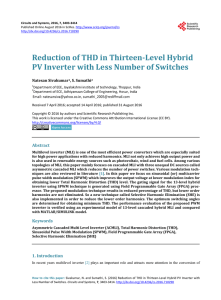 Reduction of THD in Thirteen-Level Hybrid PV Inverter with Less