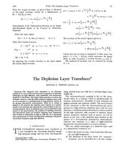 The Depletion Layer Transducer - IEEE Ultrasonics, Ferroelectrics