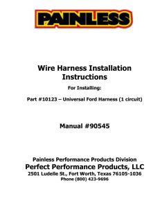 Wire Harness Installation Instructions