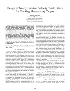 Design of Nearly Constant Velocity Tracks Filters for Tracking