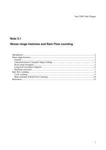 Note 5.1 Stress range histories and Rain Flow counting