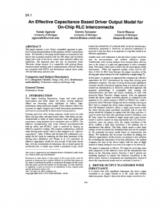 An effective capacitance based driver output model for on