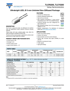 TLCR5200, TLCY5200 Ultrabright LED, Ø 5 mm Untinted Non