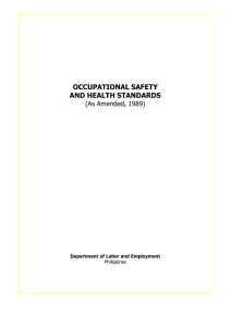 Occupational Safety and Health Standards 1989