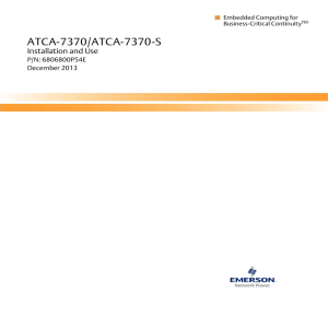 ATCA-7370/ATCA-7370-S Installation and Use