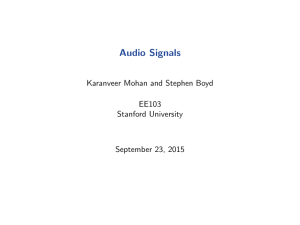 Audio Signals - Stanford University