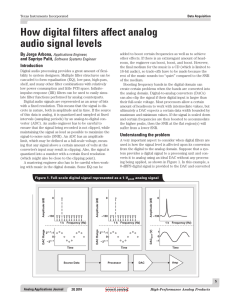 How digital filters affect analog audio signal levels