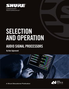 Selection and Operation of Audio Signal Processors
