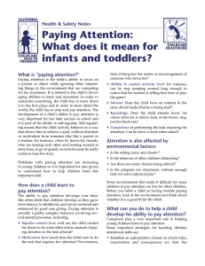 Paying Attention: What does it mean for infants and toddlers? (PDF