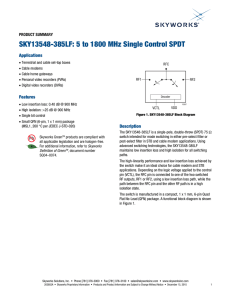 SKY13548-385LF: 5 to 1800 MHz Single Control SPDT