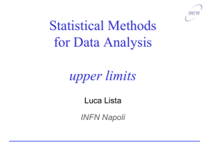 Statistical Methods for Data Analysis upper limits