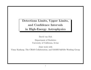 Detections Limits, Upper Limits, and Confidence Intervals in High