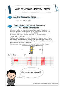 HOW TO REDUCE AUDIBLE NOISE