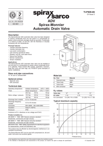 ADV Spirax-Monnier Automatic Drain Valve