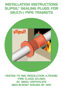 installation instructions slipsil® sealing plugs for