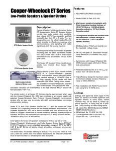 Cooper-Wheelock ET Series - Gamewell-FCI