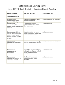 Outcomes Based Learning Matrix
