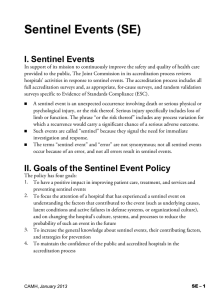 Sentinel Events (SE)