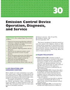 Chapter 30 - Emission Control Device: Operation, Diagnosis and