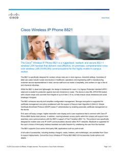 Cisco Wireless IP Phone 8821 Data Sheet