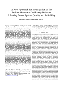 A New Approach for Investigation of the Turbine Generator