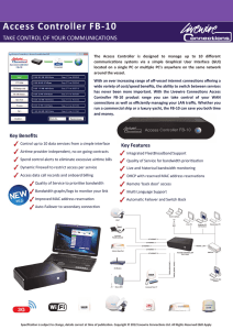 Access Controller FB-10 - Livewire Connections Ltd